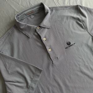 Peter Millar Summer Comfort "The Phoenician" Mens Medium Golf Polo Shirt Striped